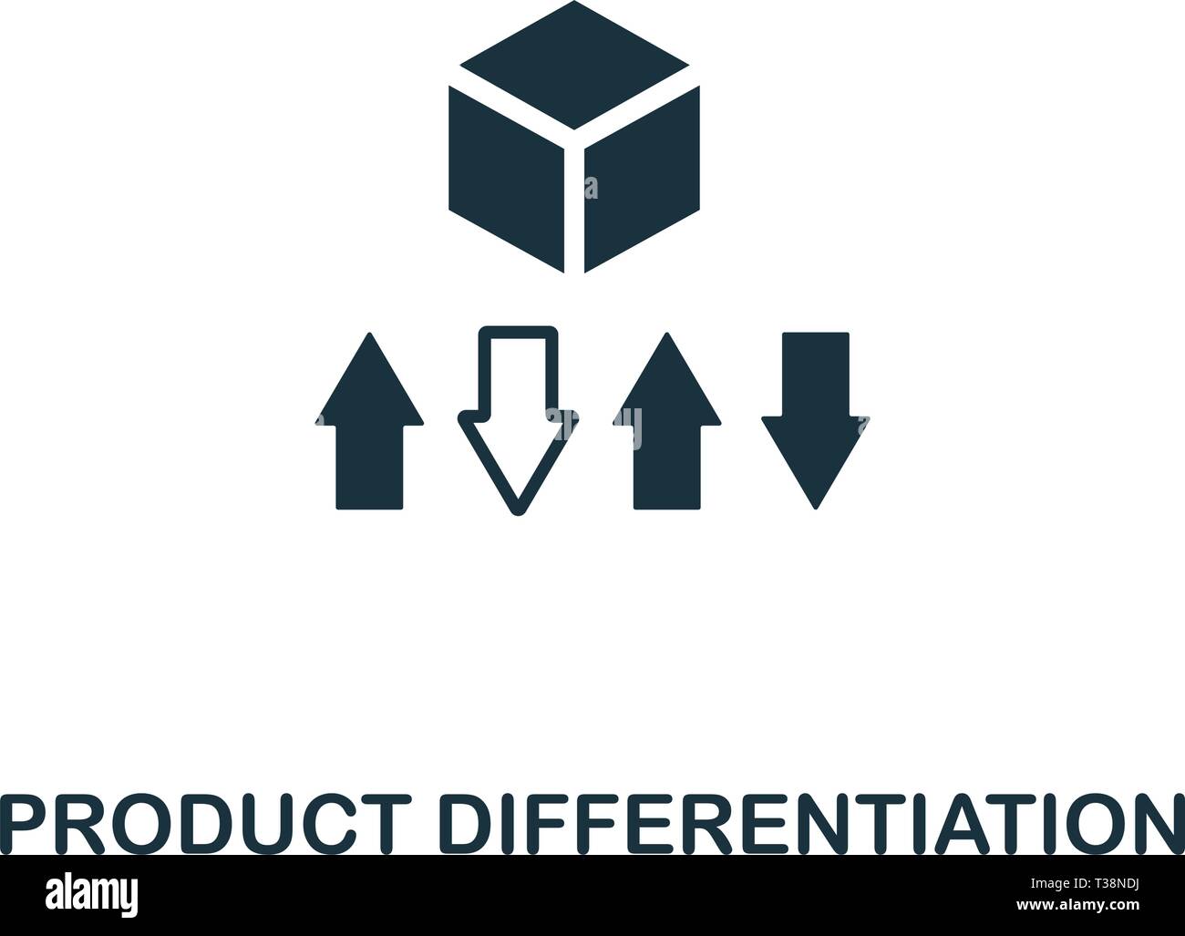 L'icône de la différenciation des produits. L'élément créatif de design collection icônes de contenu. La différenciation des produits parfaite pixel pour l'icône web design, applications, Illustration de Vecteur