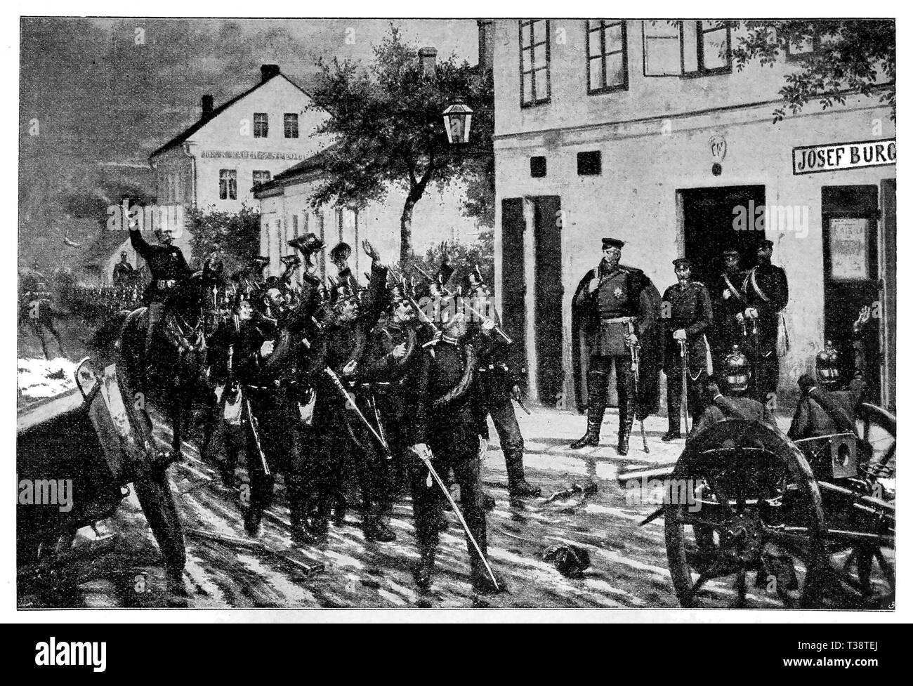 Bataille de la guerre austro prussienne Banque de photographies et d