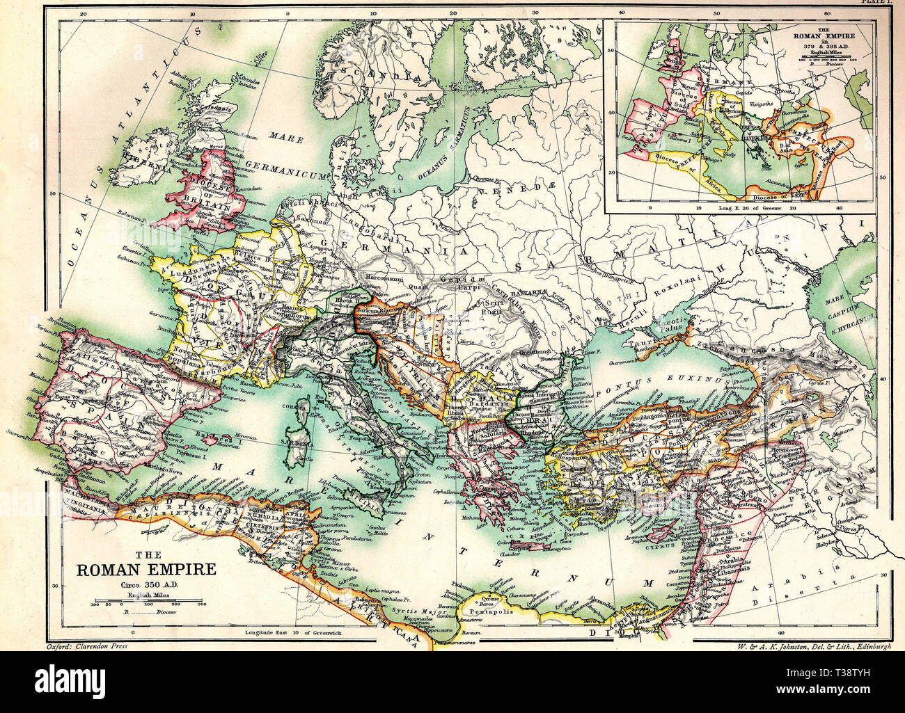 L'Empire romain de Dioclétien à la mort de Théodose Ier (285-395 A.D.) - circa 350 ANNONCE Banque D'Images L'Empire romain de Dioclétien à la mort de Théodose Ier (285-395 A.D.) - circa 350 ANNONCE Banque D'Images