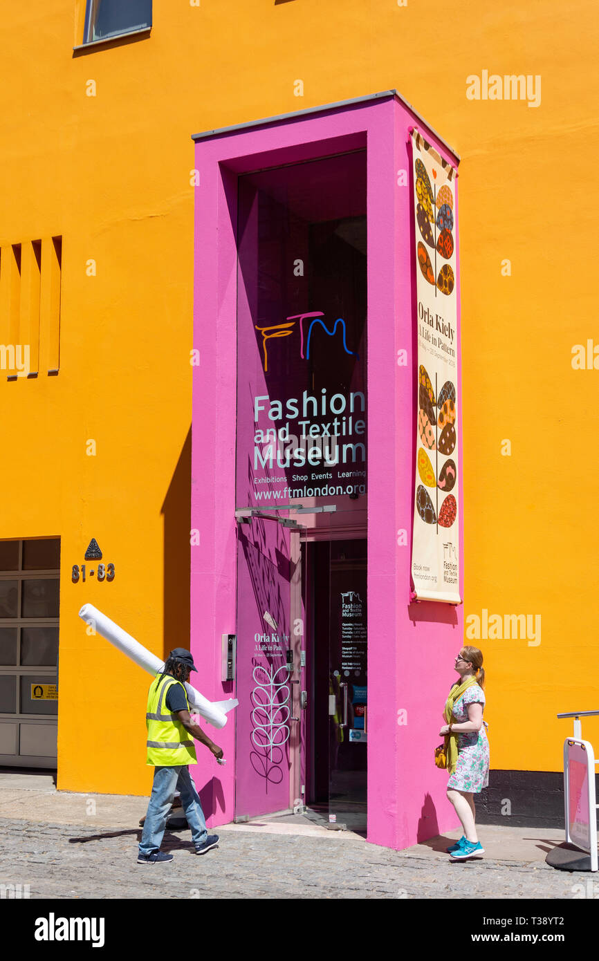Entrée au Musée de la mode et du textile, Bermondsey Street, London Bridge, Royal Borough de Southwark, Londres, Angleterre, Royaume-Uni Banque D'Images