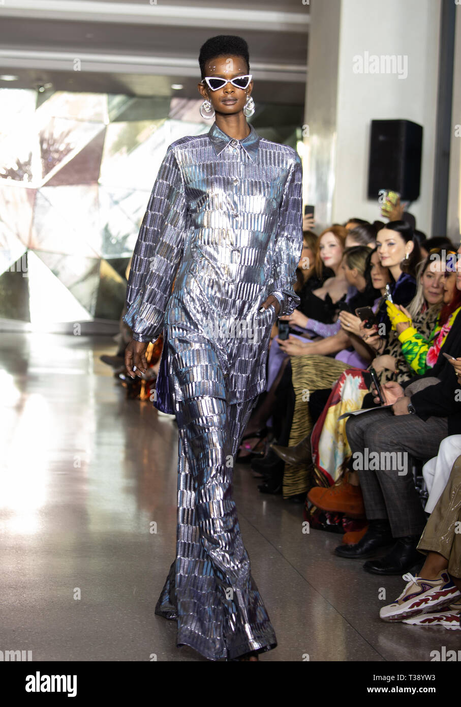 La Rockefeller Plaza, New York, 9 février 2019 : Christian Siriano défilé FW19 dans le cadre de la Fashion Week de New York Banque D'Images