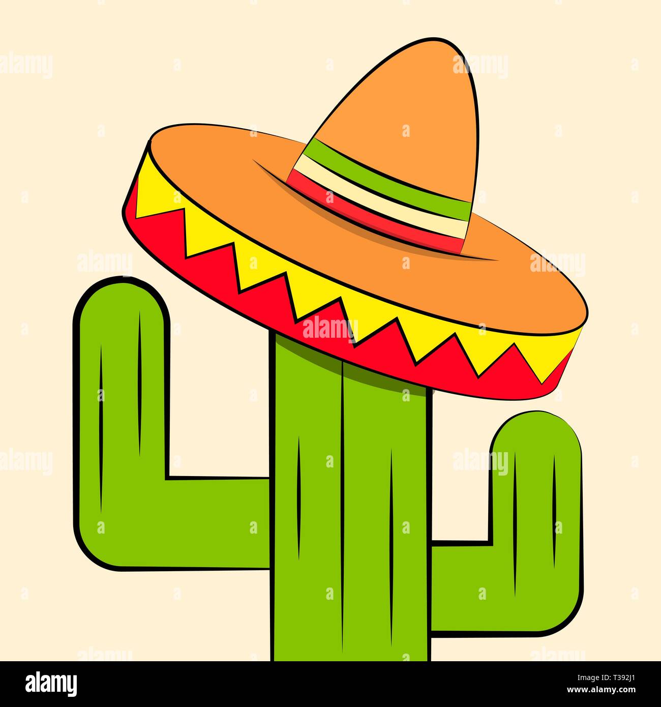 Sombrero Mexican Hat Colorful Vector Icons pour les applications et sites Web Illustration de Vecteur