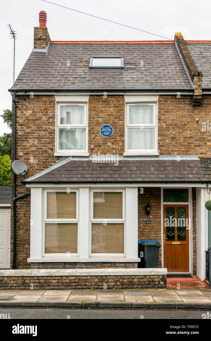 La maison jumelée dans Albion Road, Broadstairs, qui fut le berceau de Ted Heath. Le Premier ministre britannique, 1970-1974. Banque D'Images