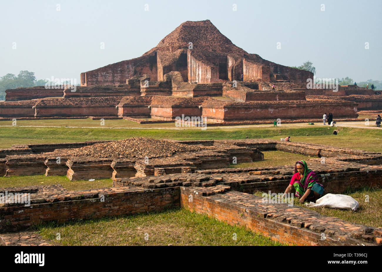Somapura Mahavihara bouddhiste de Paharpur (Bihar), UNESCO World Heritage site, Paharpur, District de Naogaon, division de Rajshahi, Bangladesh Banque D'Images