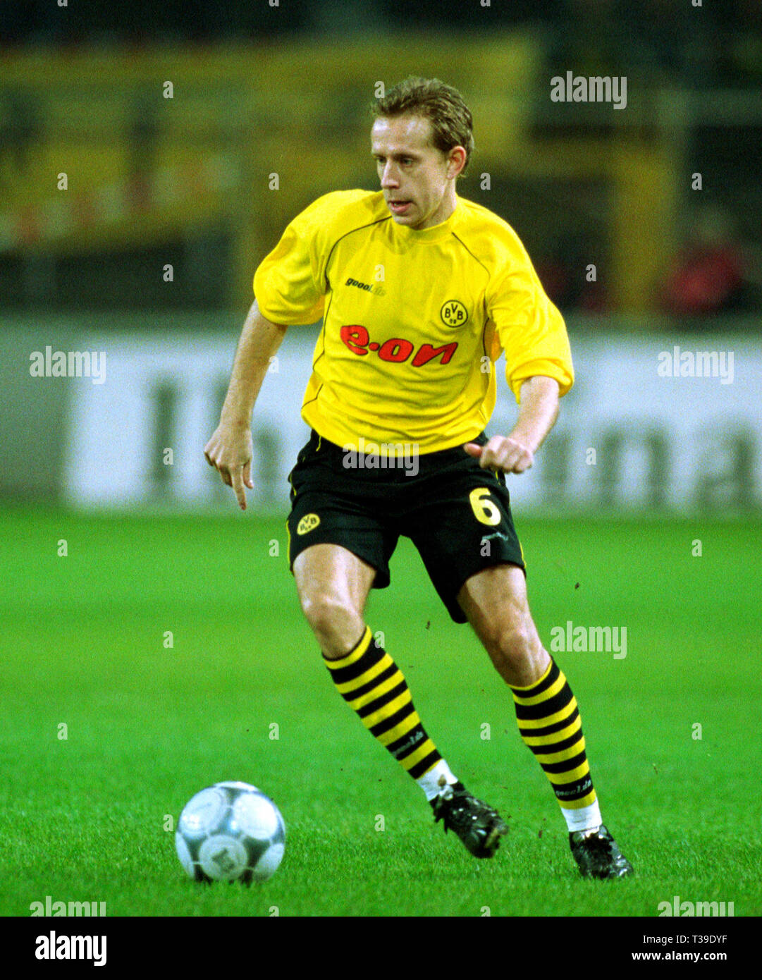 Maillot De Foot Borussia Dortmund 2001/02 Domicile - Taille L - Porté Match - Rosicky - Occasion Collector
