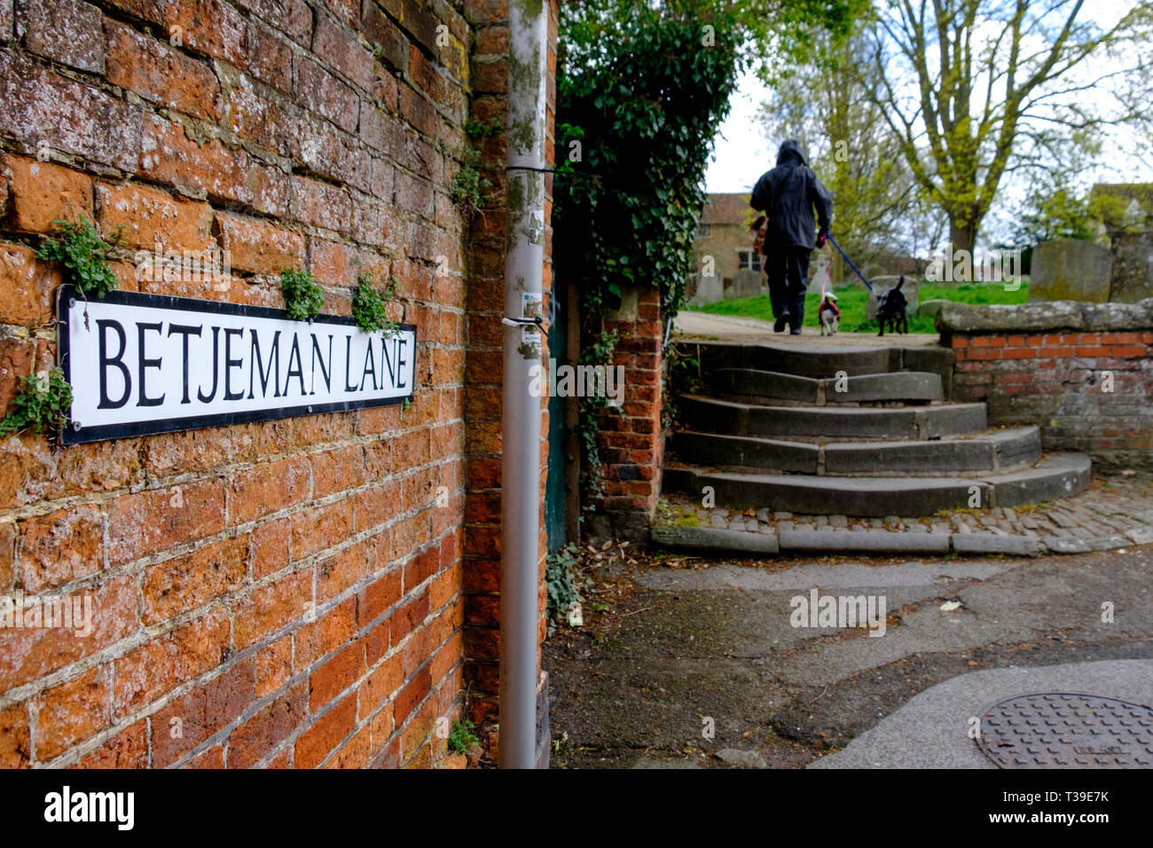 Autour d'une ville de marché Wantage dans l'Oxfordshire England UK Betjeman Lane Banque D'Images