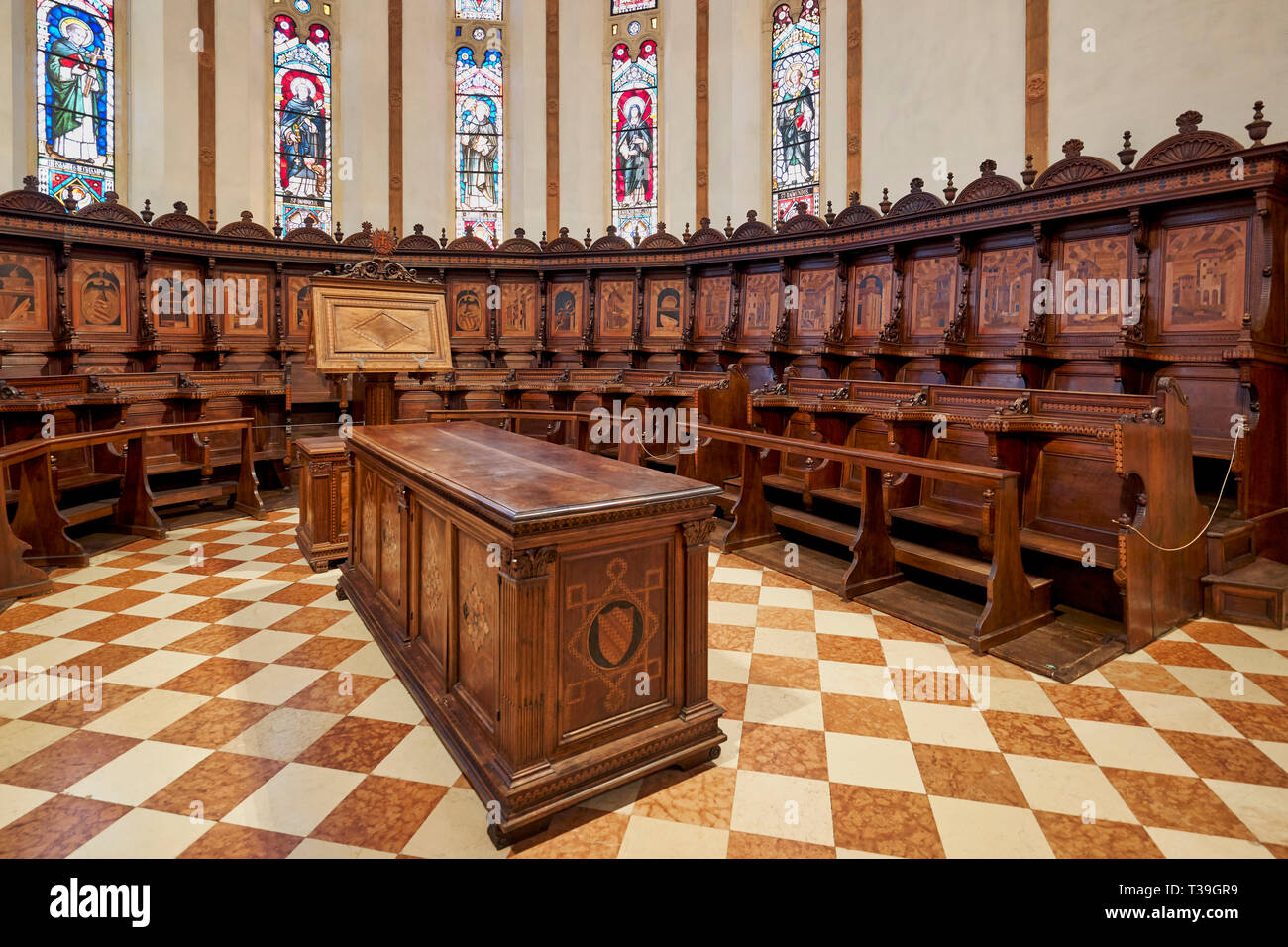 Vicenza, Vénétie, Italie. Santa Corona est un hôtel de style gothique, l'Église Catholique Romaine situé à Vicenza, Vénétie, Italie. L'église contient le Val Banque D'Images