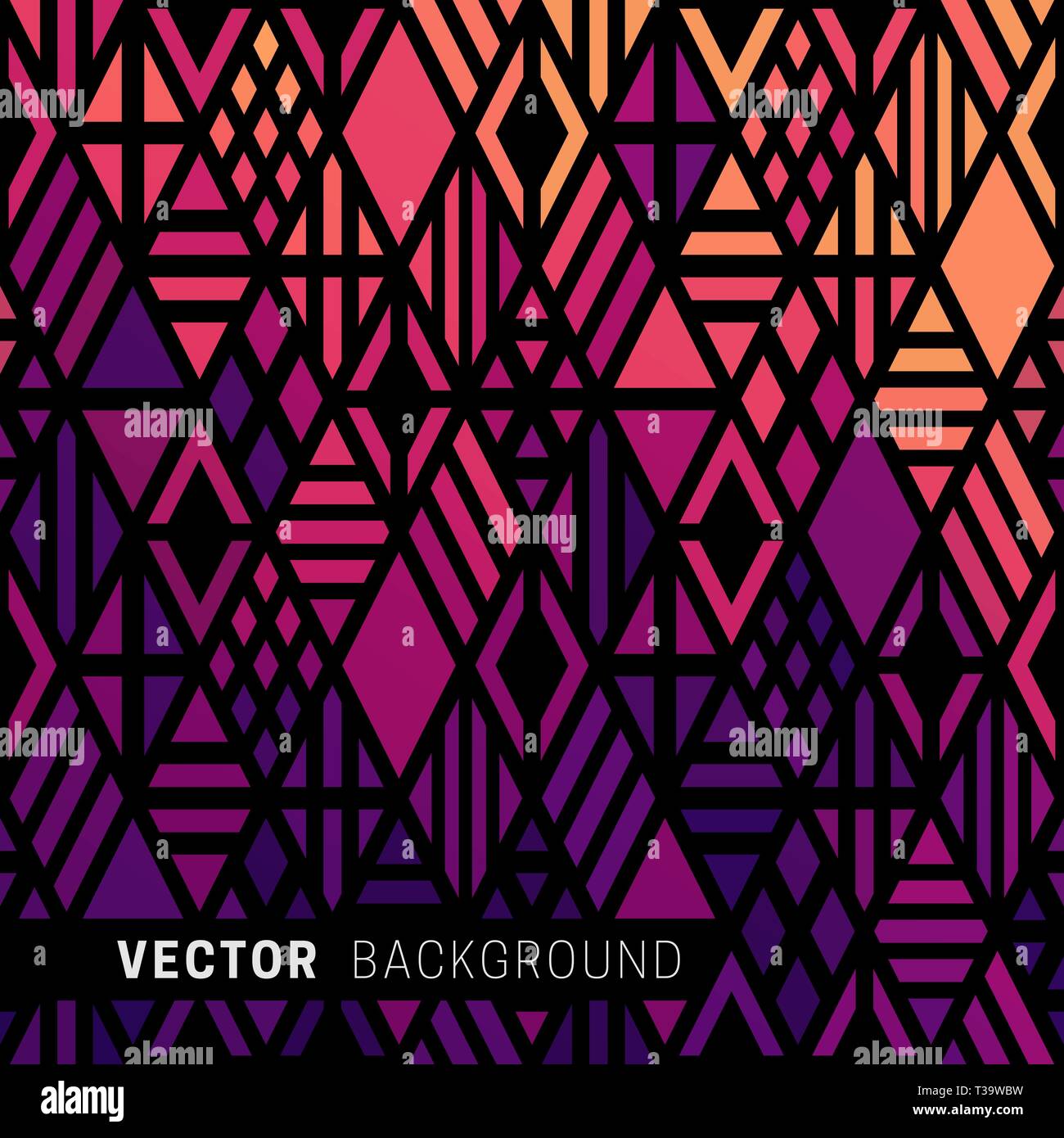 Arrière-plan géométrique avec des losanges multicolores. Gradient Illustration de Vecteur