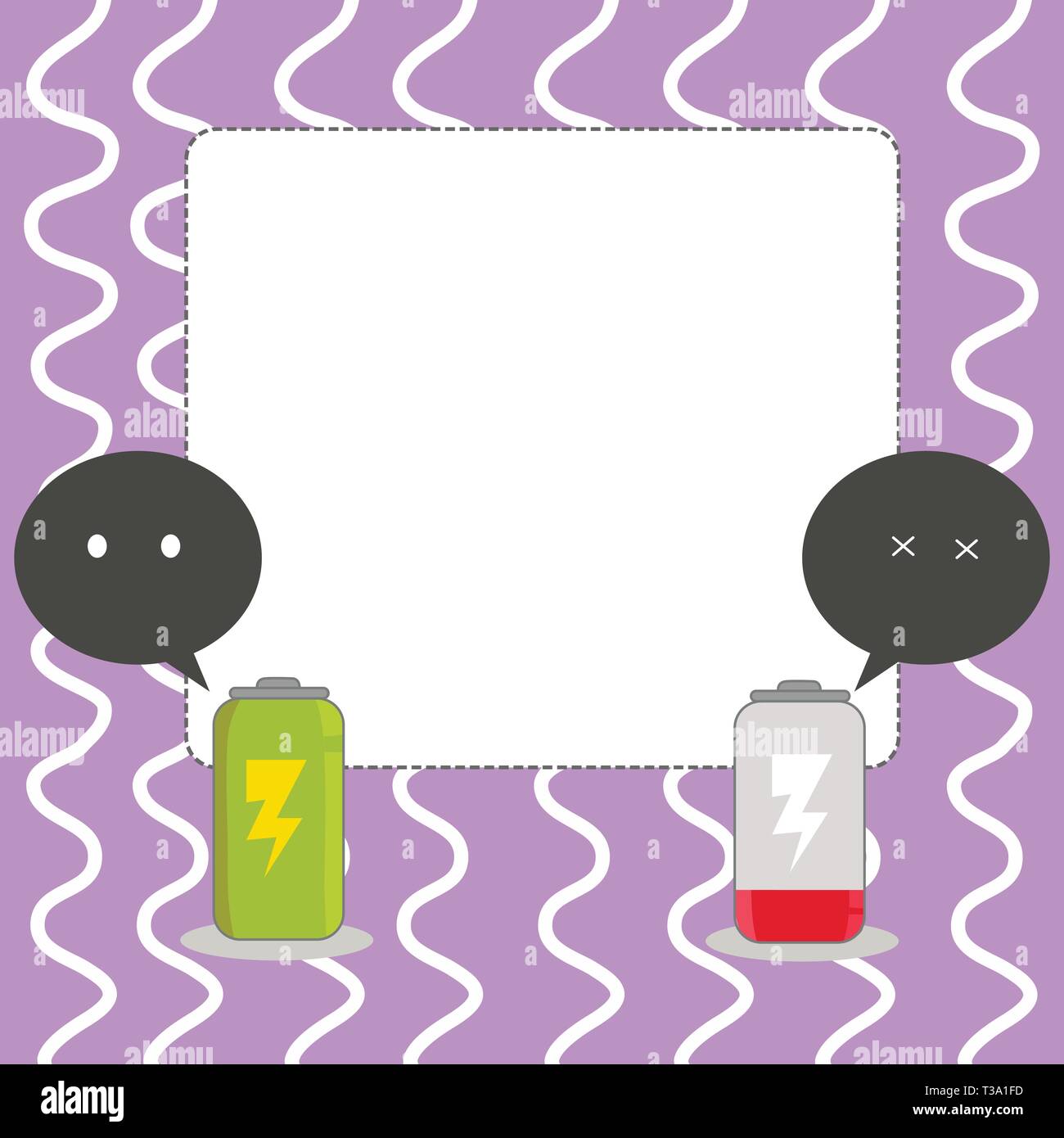 Entierement Chargee Et Dechargee Avec Deux Discours Emoji Colore Bubble Business Template Vide Pour La Mise En Page Pour Carte De Voeux Invitation Promotion P Image Vectorielle Stock Alamy