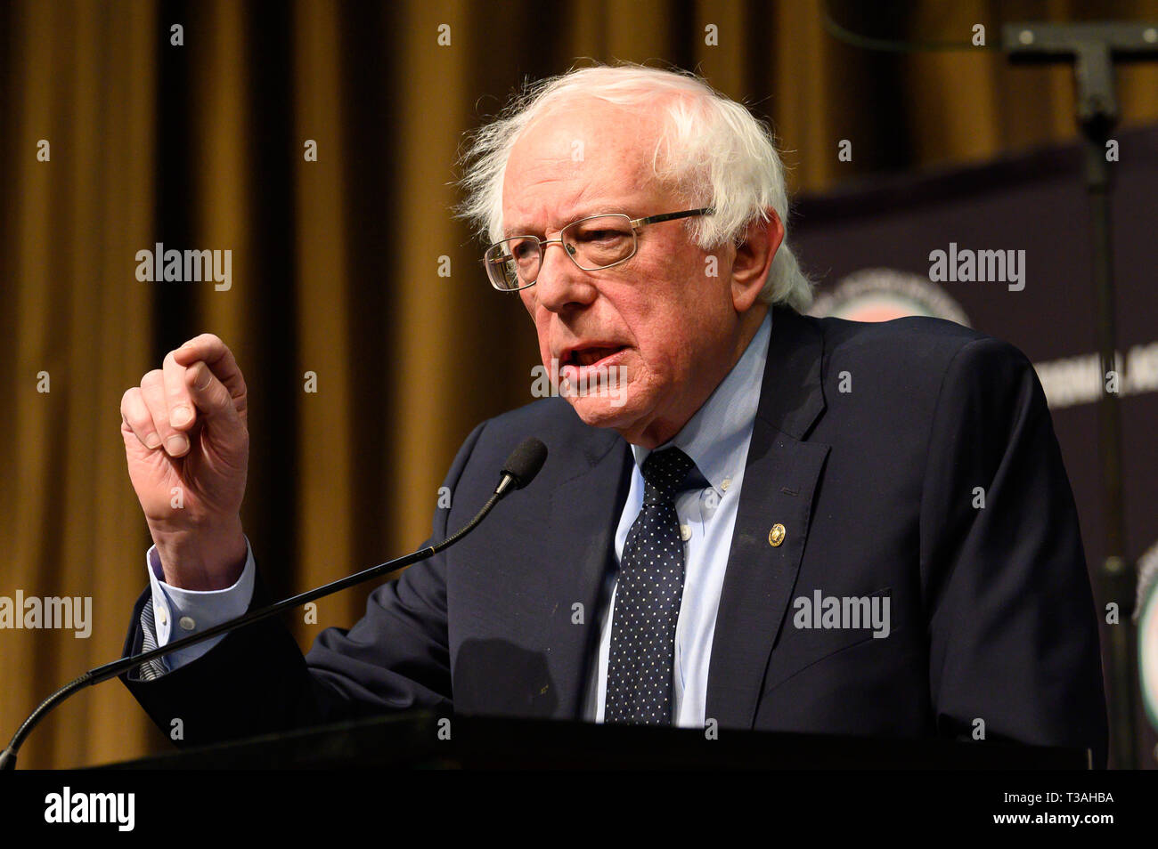 États-unis le sénateur Bernie Sanders (D-VT) au réseau d'Action National de la convention nationale (NAN) à New York. Banque D'Images