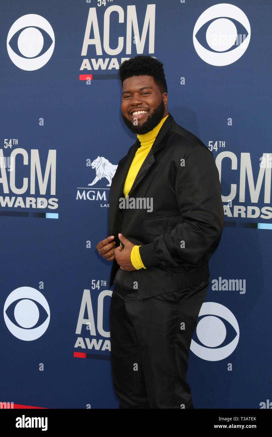 Las Vegas, NV, USA. Apr 7, 2019. Khalid à arrivées de 54e Academy of Country Music (ACM) Awards - Arrivals, MGM Grand Garden Arena, Las Vegas, NV, le 7 avril 2019. Credit : Everett Collection Inc/Alamy Live News Banque D'Images