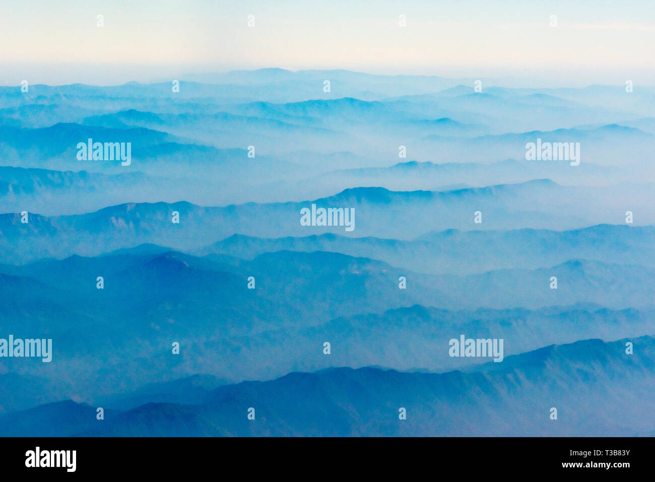 Vue aérienne de l'Asie du Sud, la montagne Banque D'Images