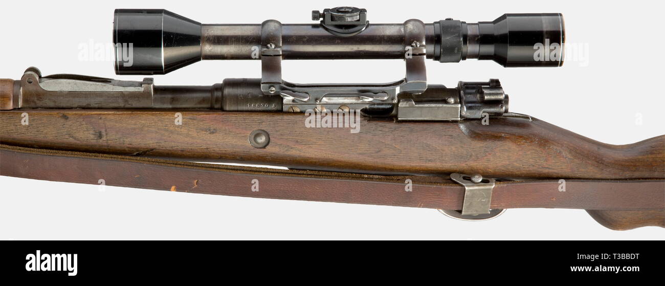 Les armes de service, de l'Allemagne jusqu'en 1945, pour carabine K 98 K, code SVW MO, temps de guerre, modèle avec ZF, calibre 8 x 57, numéro 16670b, Editorial-Use-seulement Banque D'Images