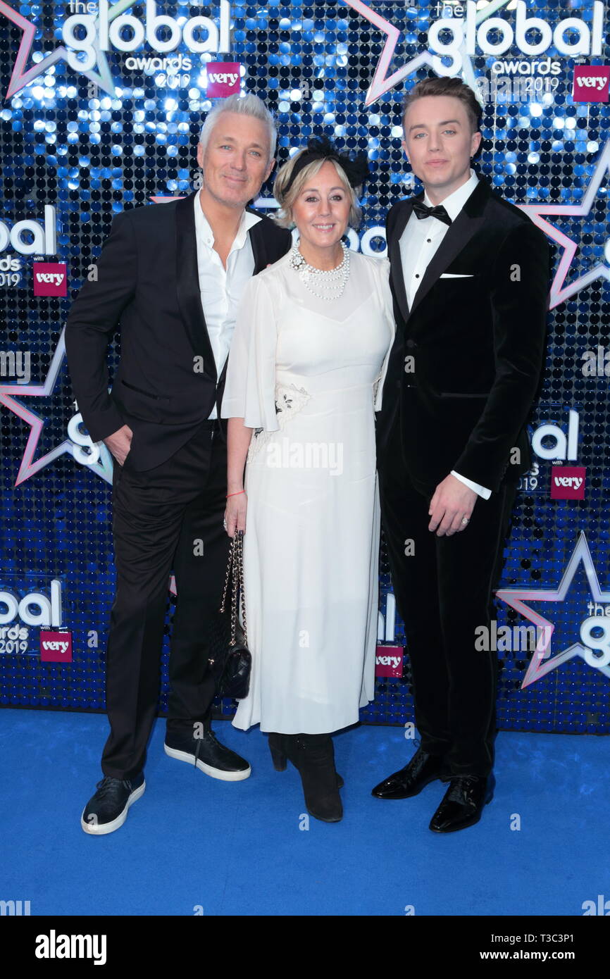 Le prix mondial 2019 Tapis bleu les arrivées à Eventim Apollo, Hammersmith comprend : Martin Kemp Shirlie Holliman et romaine Kemp Où : London, Royaume-Uni Quand : 07 mars 2019 Source : WENN.com Banque D'Images