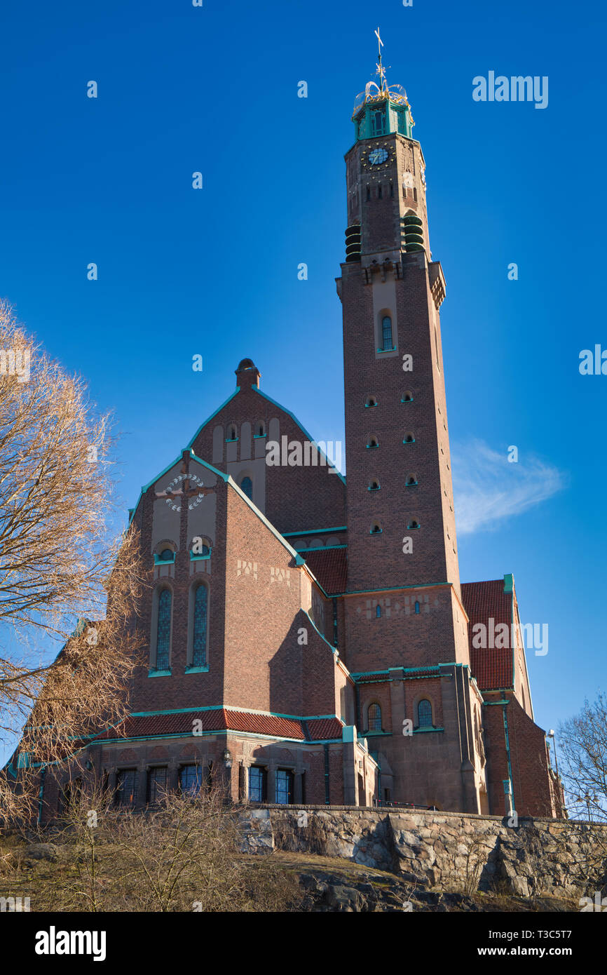 Engelbrekt Église (Engelbrektskyrkan) un exemple d'architecture romantique, Larkstaden, Sweden, Stockholm, Suède, Scandinavie Banque D'Images