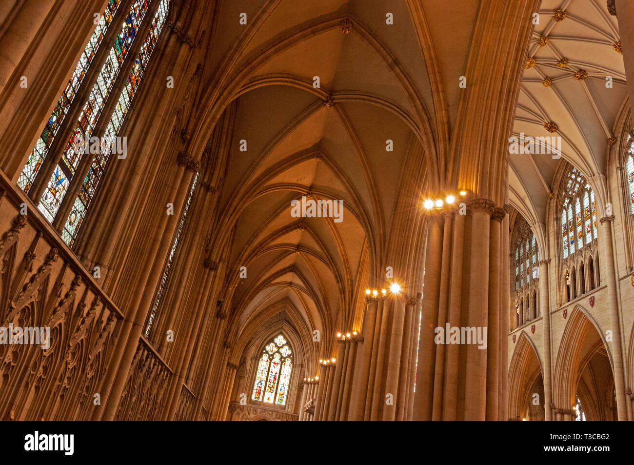 Intérieur de la cathédrale de York, York, Angleterre Banque D'Images