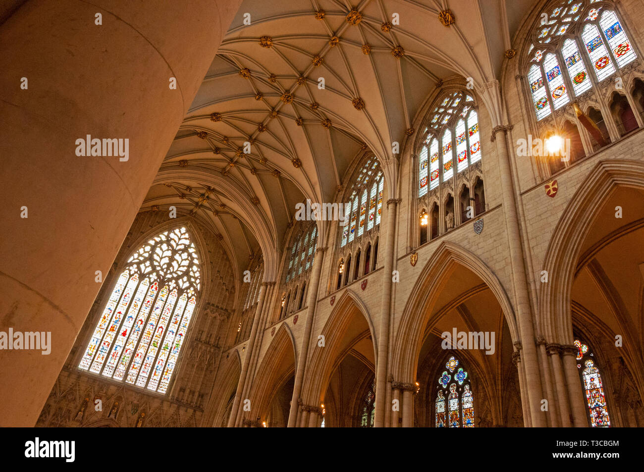 Intérieur de la cathédrale de York, York, Angleterre Banque D'Images
