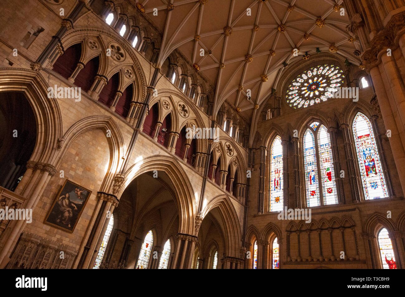 Intérieur de la cathédrale de York, York, Angleterre Banque D'Images