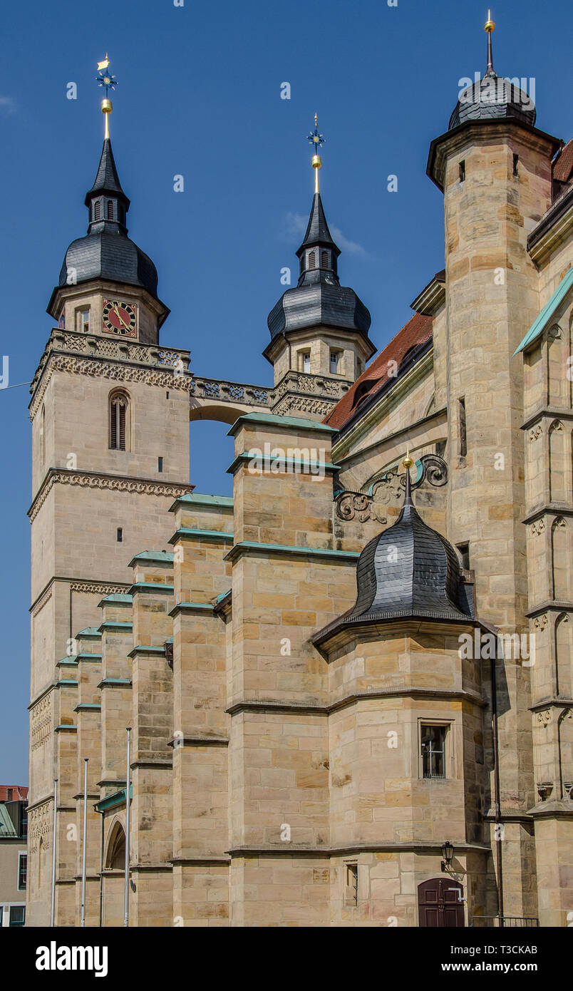 BAYREUTH, ville gothique Sainte Trinité de l'église évangélique luthérienne, l'église principale de Haute-franconie. Banque D'Images