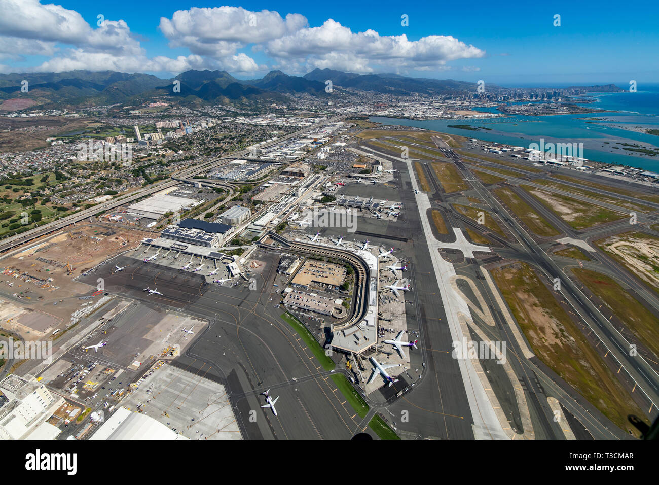 L'aéroport de Honolulu, Oahu, Hawaï, Banque D'Images