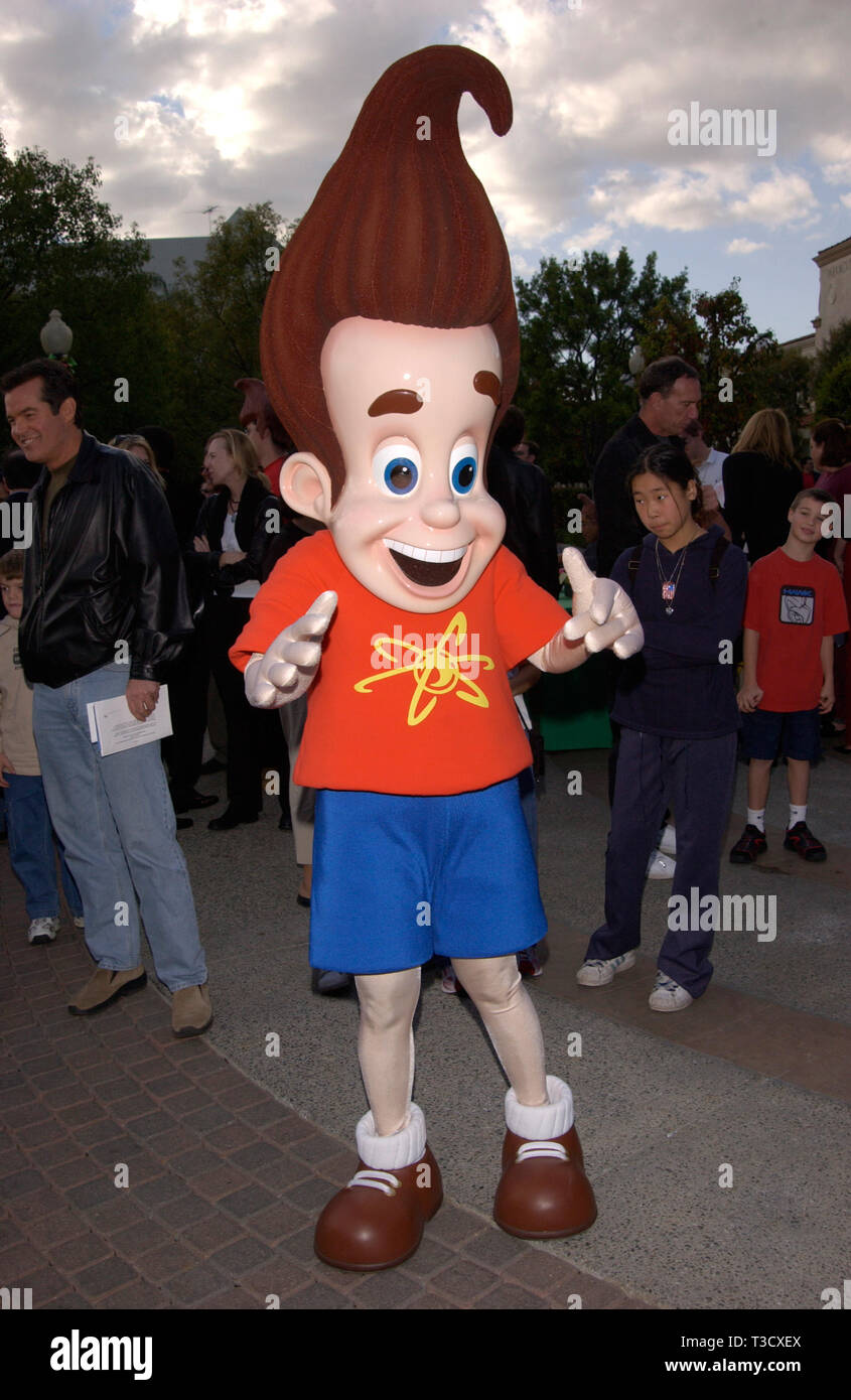 LOS ANGELES, CA. 09 décembre 2001 : Jimmy Neutron caractère à la première mondiale, à Hollywood, de Jimmy Neutron : Boy Genius. © Paul Smith/Featureflash Banque D'Images