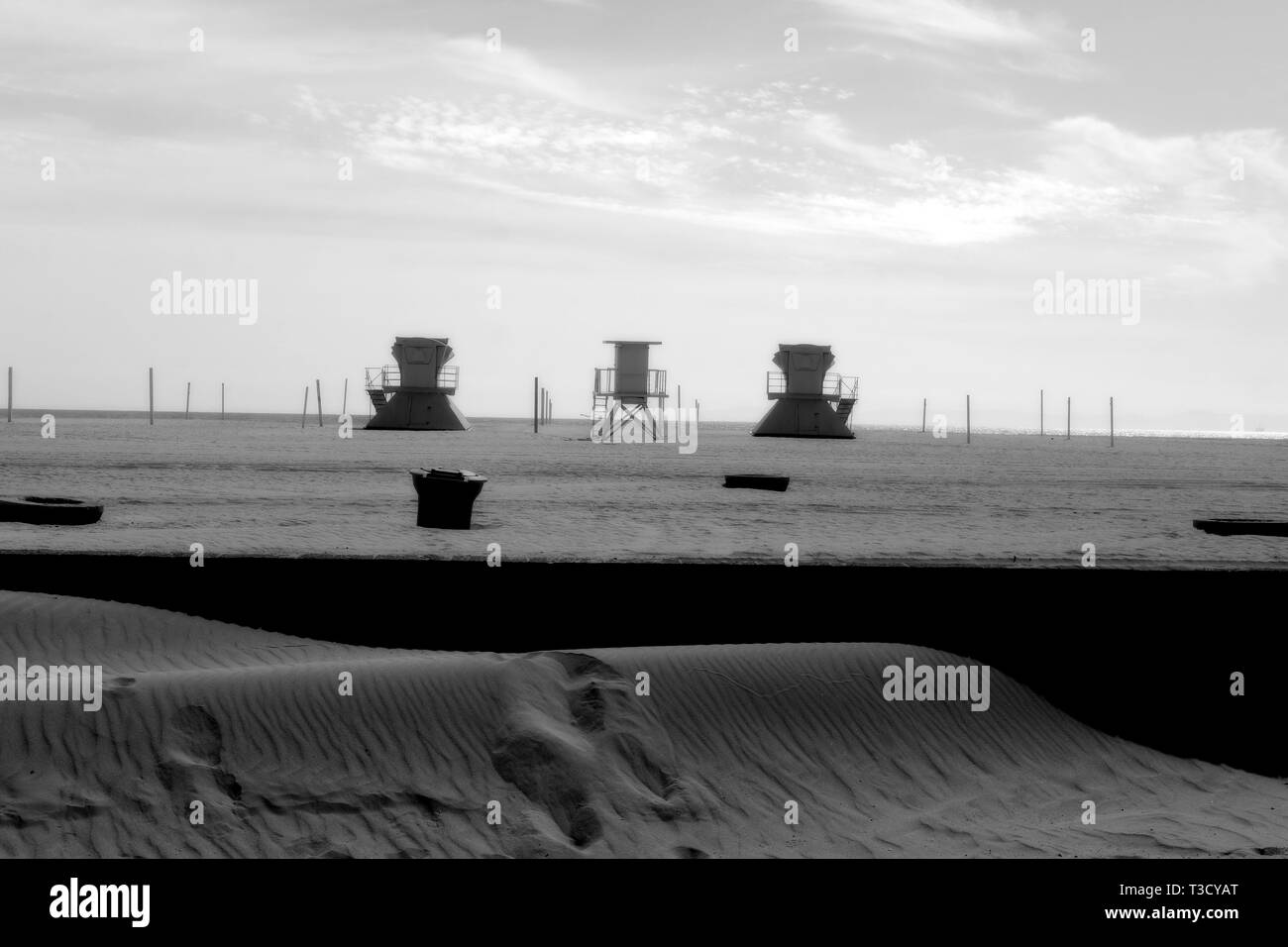 Une plage sur une journée ensoleillée dans le sud de la Californie Banque D'Images