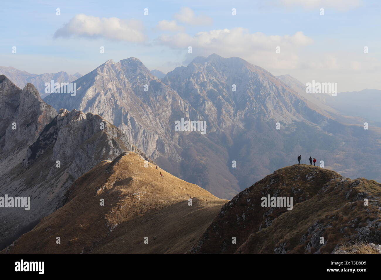 Les alpinistes sur la montagne Zelengora Banque D'Images