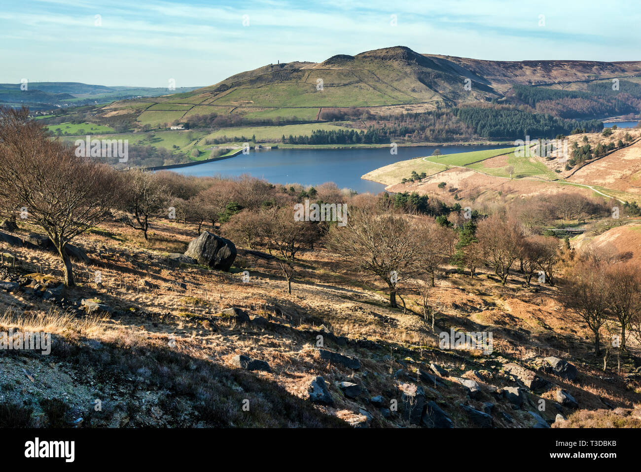 Réservoir d'Dovestone, Greenfield, Greater Manchester UK. Banque D'Images