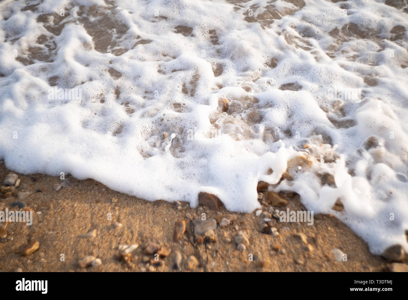 Marée sur une plage, close-up de dessus Banque D'Images