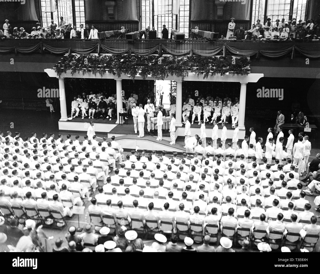 Remise des diplômes de l'Annapolis ca. 1936 Banque D'Images