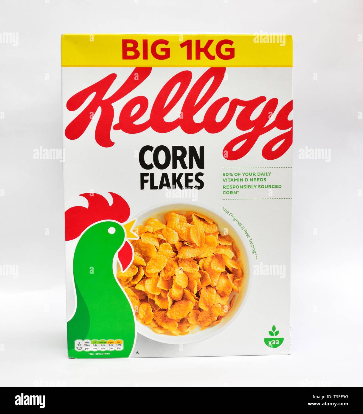 Kelloggs Corn Flakes, Big 1 kilo fort Banque D'Images