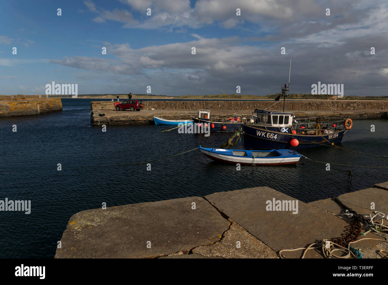 Castletown ; Port ; Écosse ; Banque D'Images
