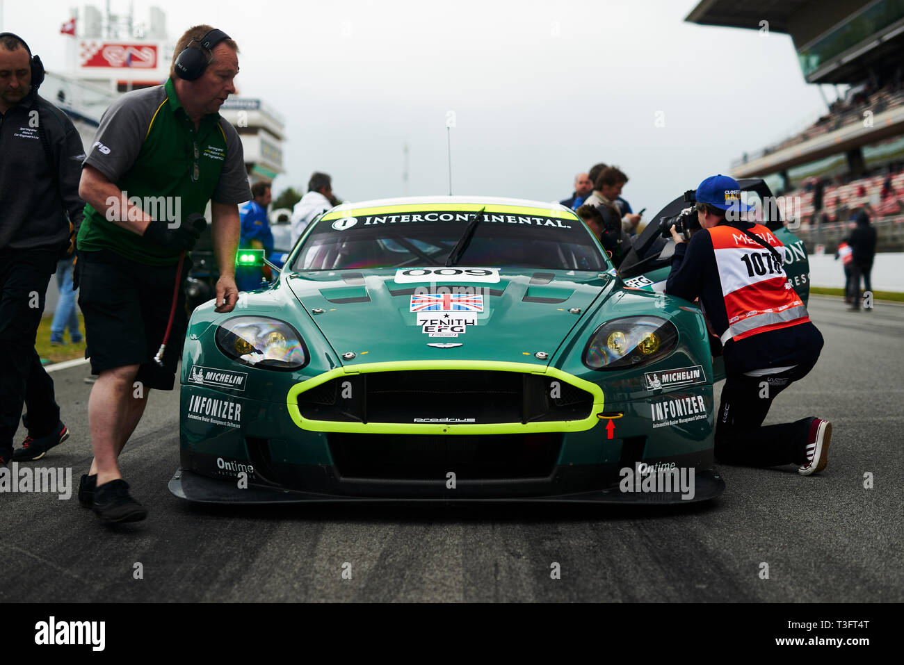 Barcelone, Espagne. 7 avril, 2019. Kriton Lendoudis (GRE) prépare à la ligne de départ pour l'Endurance Racing Legends course par Peter Auto lors de l'E Banque D'Images