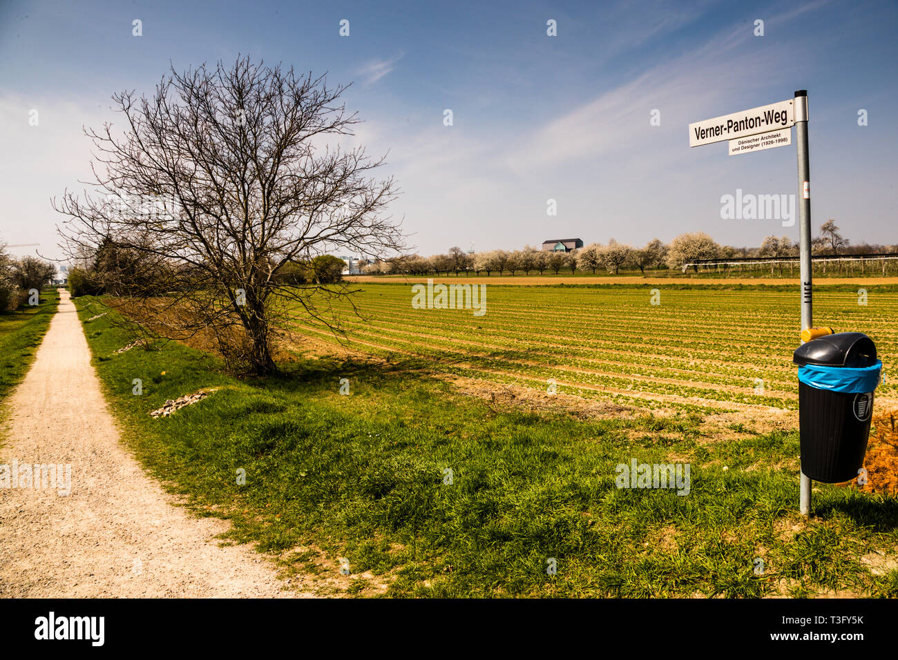 Près de Weg Verner Panton Vitra Campus à Weil am Rhein, Allemagne Banque D'Images