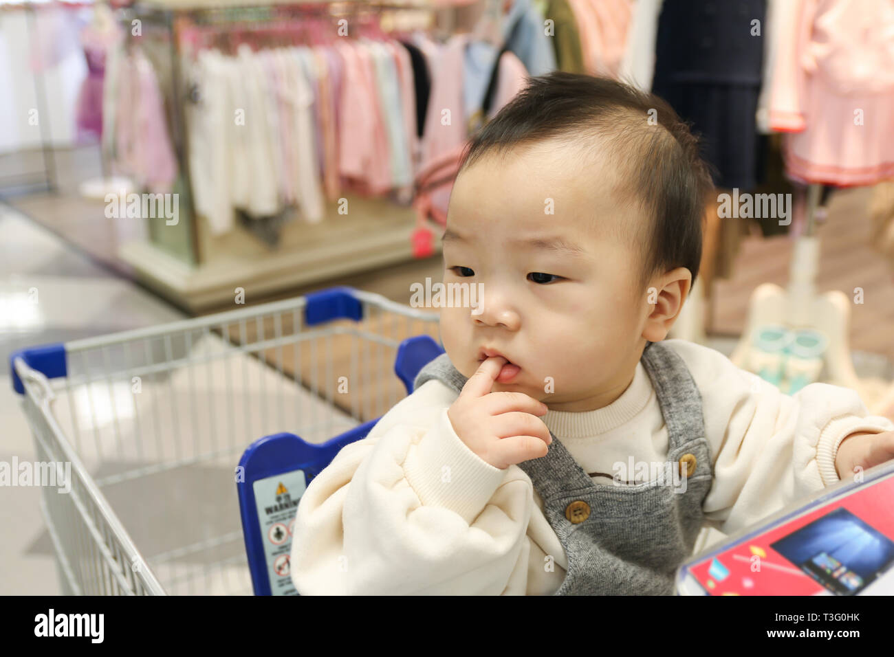 Shopping Bebe Coreen In Clothing Shop Photo Stock Alamy