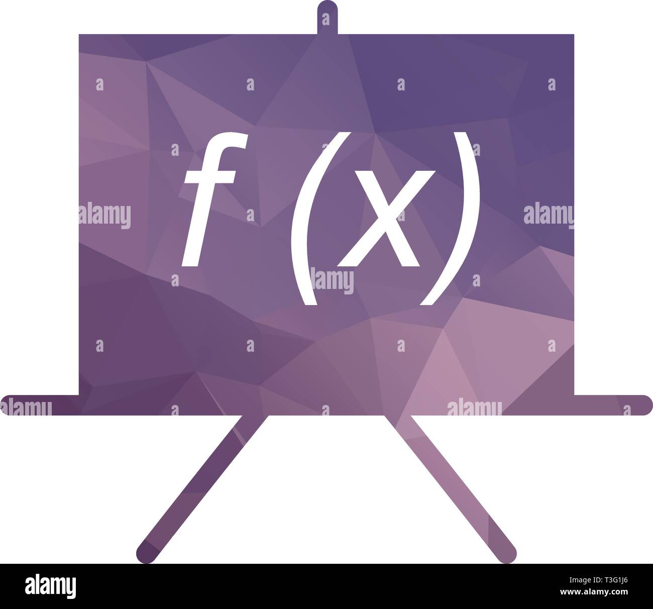 L'icône de poly bas rempli de formule Illustration de Vecteur