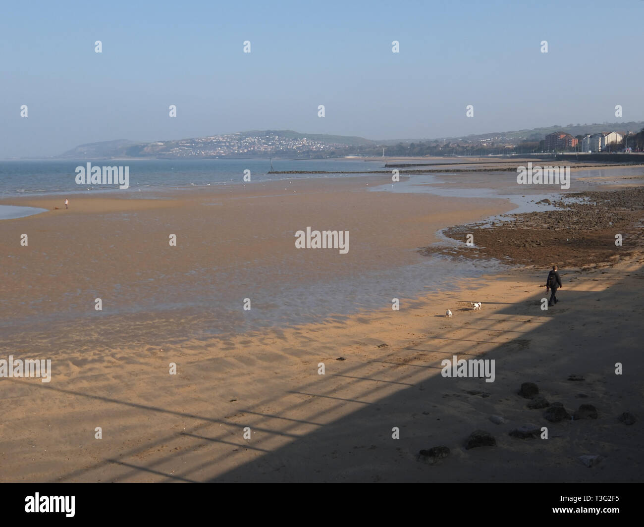 Plage de Colwyn Bay North Wales Banque D'Images