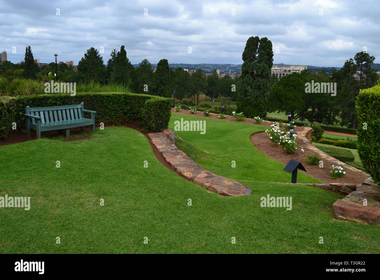 Les bâtiments de l'Union européenne jardin 2 Banque D'Images