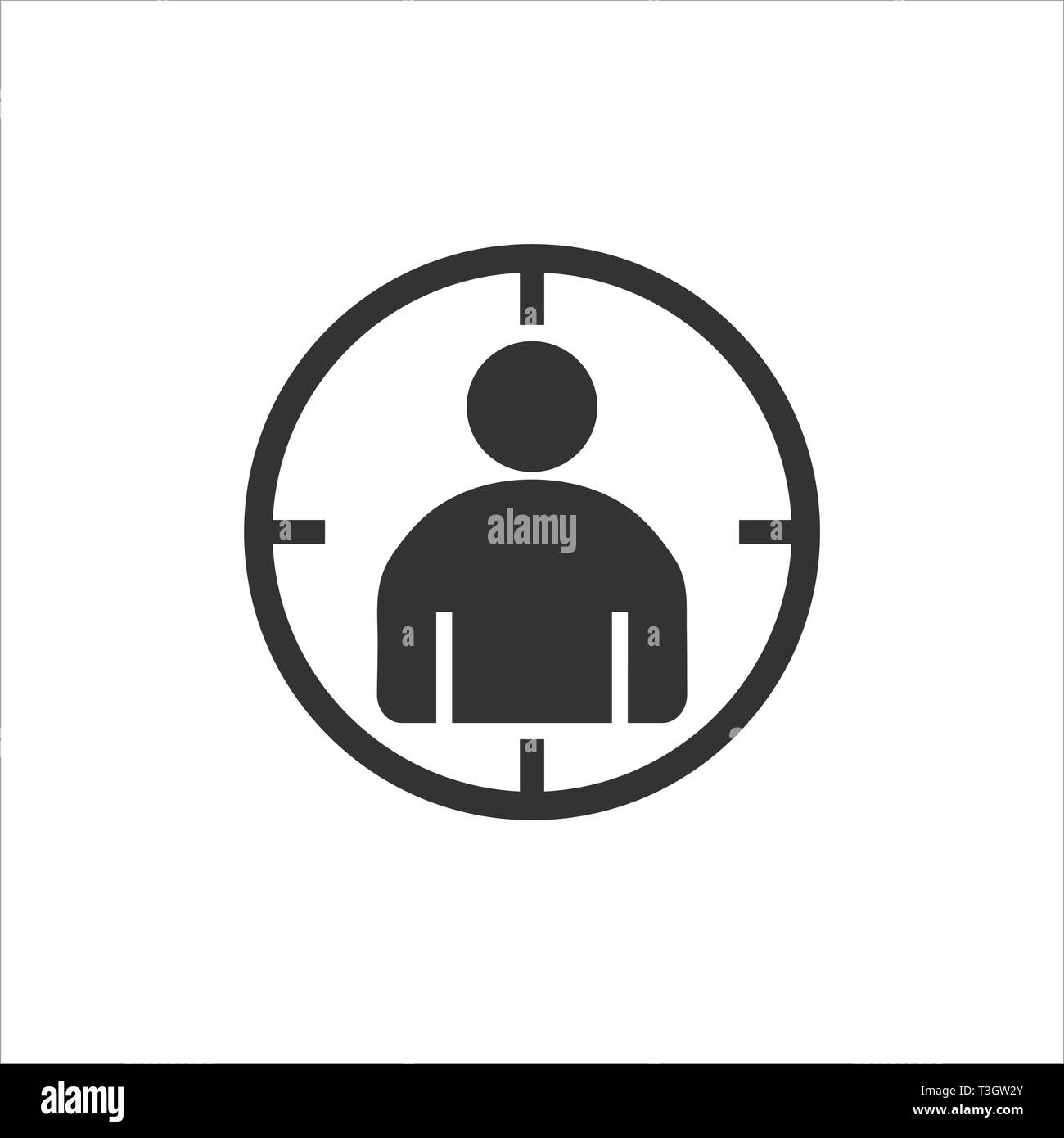 Les gens de l'auditoire cible, l'icône. Illustration vectorielle, modèle plat. Illustration de Vecteur