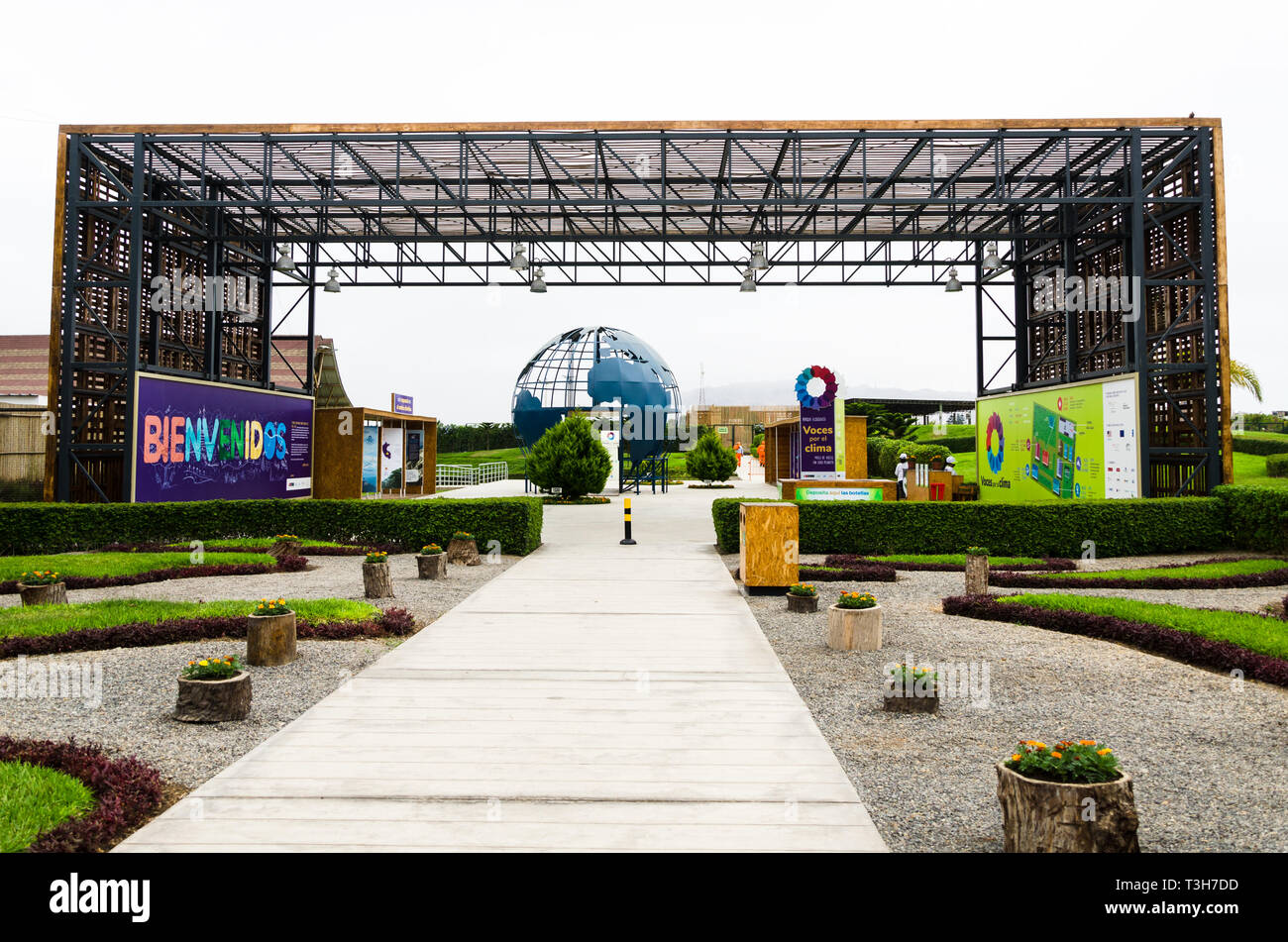 Lima, Pérou, le 17 janvier 2018 : les voix pour les parc écologique, est le premier parc à thème sur le changement climatique en Amérique du Sud Banque D'Images