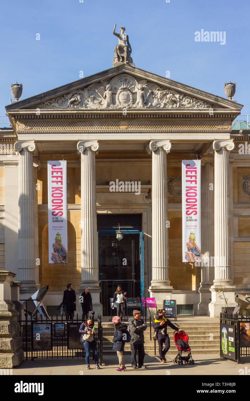 L'entrée de l'Ashmolean Museum, Oxford Street à Beaumont Banque D'Images
