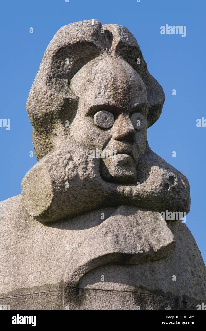 Henrik Ibsen statue Bergen Norvège Banque D'Images