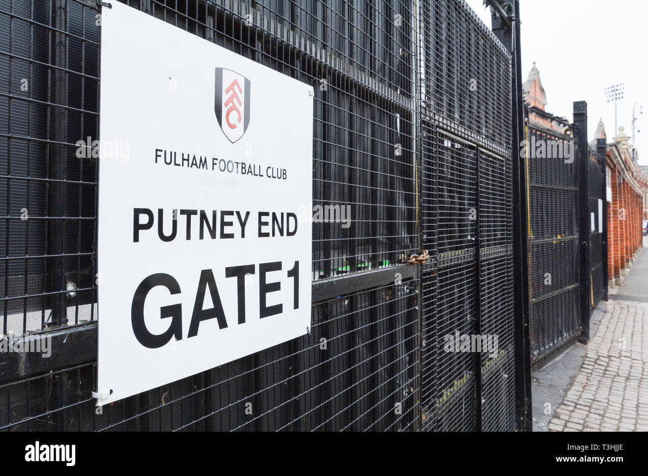 Craven Cottage la maison de Fulham Football Club, Fulham, West London, UK Banque D'Images