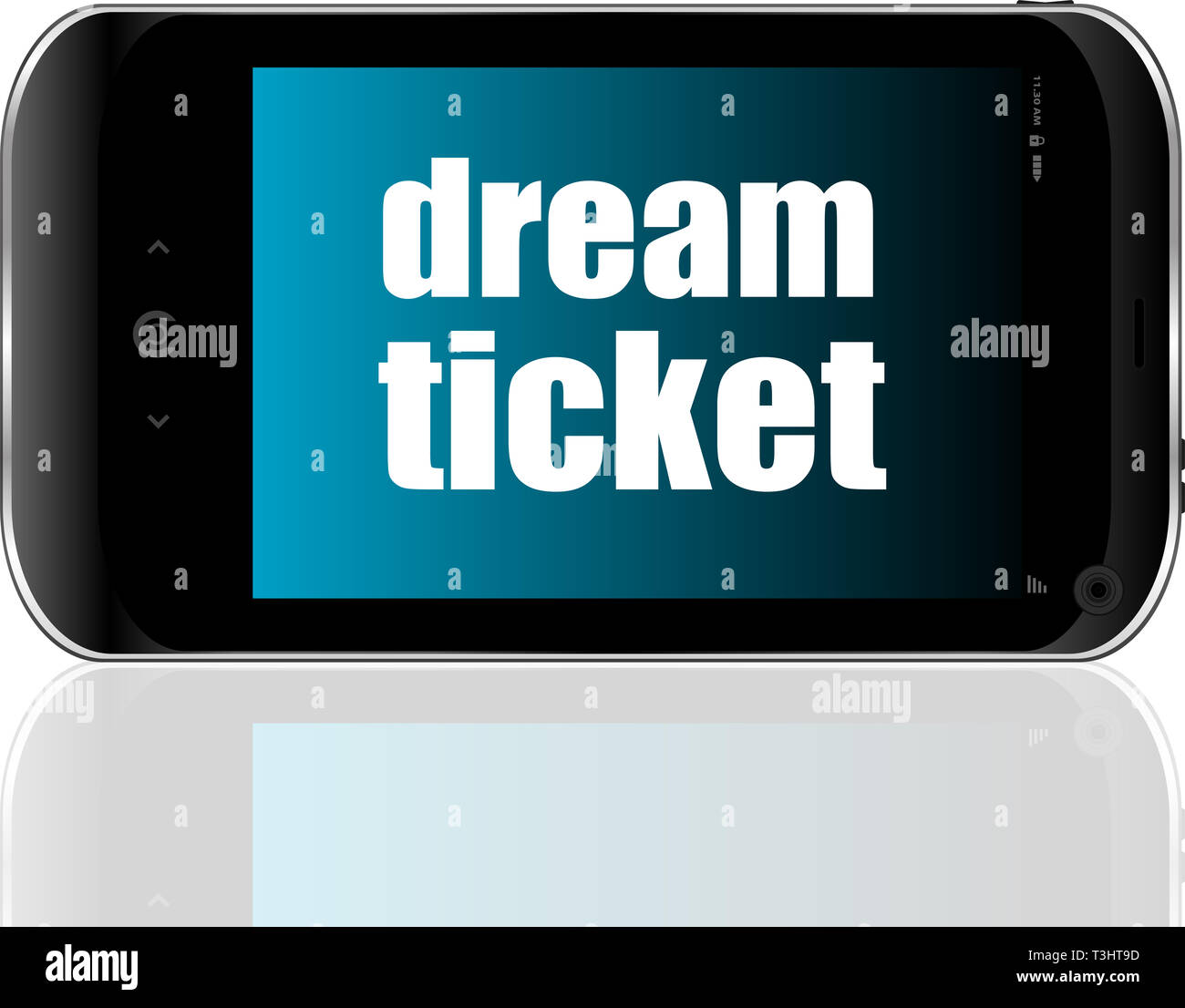 Concept d'affaires. texte dream ticket . Moderne détaillée smart phone Banque D'Images