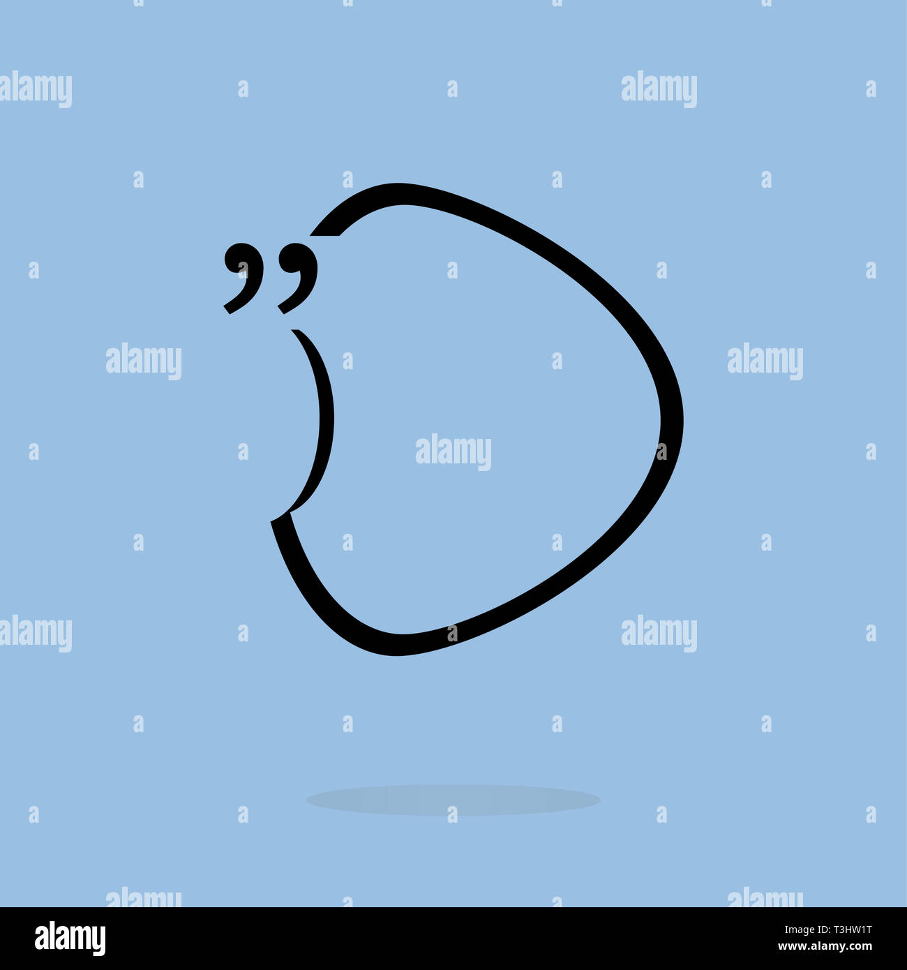 Pour bien marquer Bulle. Icône de signe de devis. Résumé fond. Banque D'Images