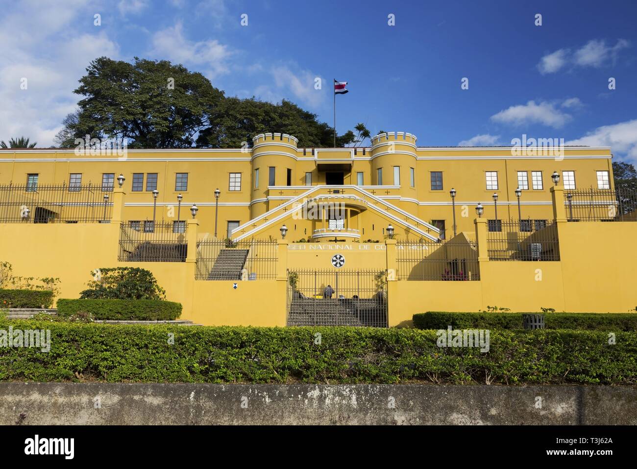 Musée national du Costa Rica d'extérieur de bâtiment sur la démocratie place près de centre-ville de San Jose Banque D'Images