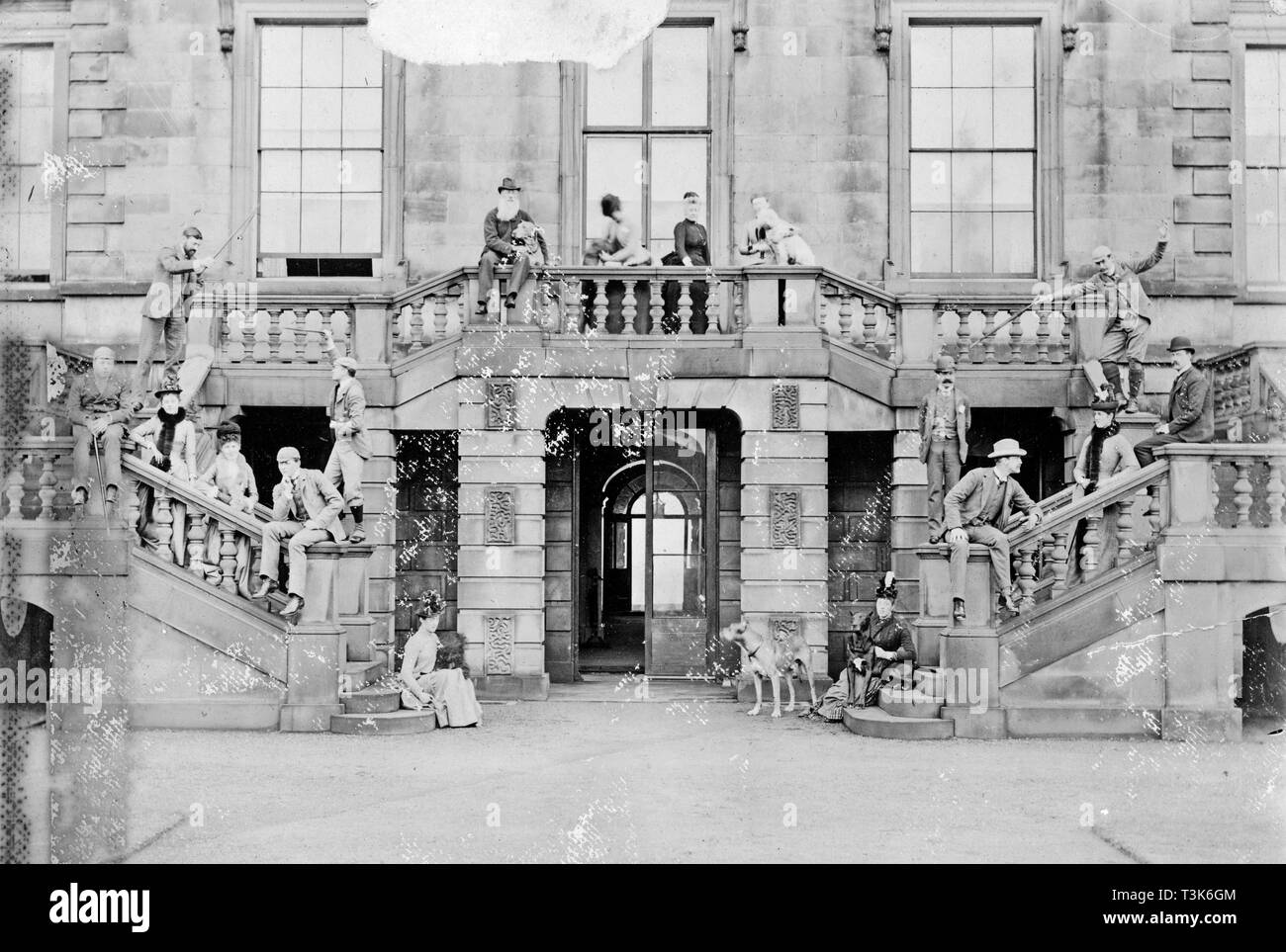 Lathom Hall Victorian balustrade Banque de photographies et d’images à haute ...