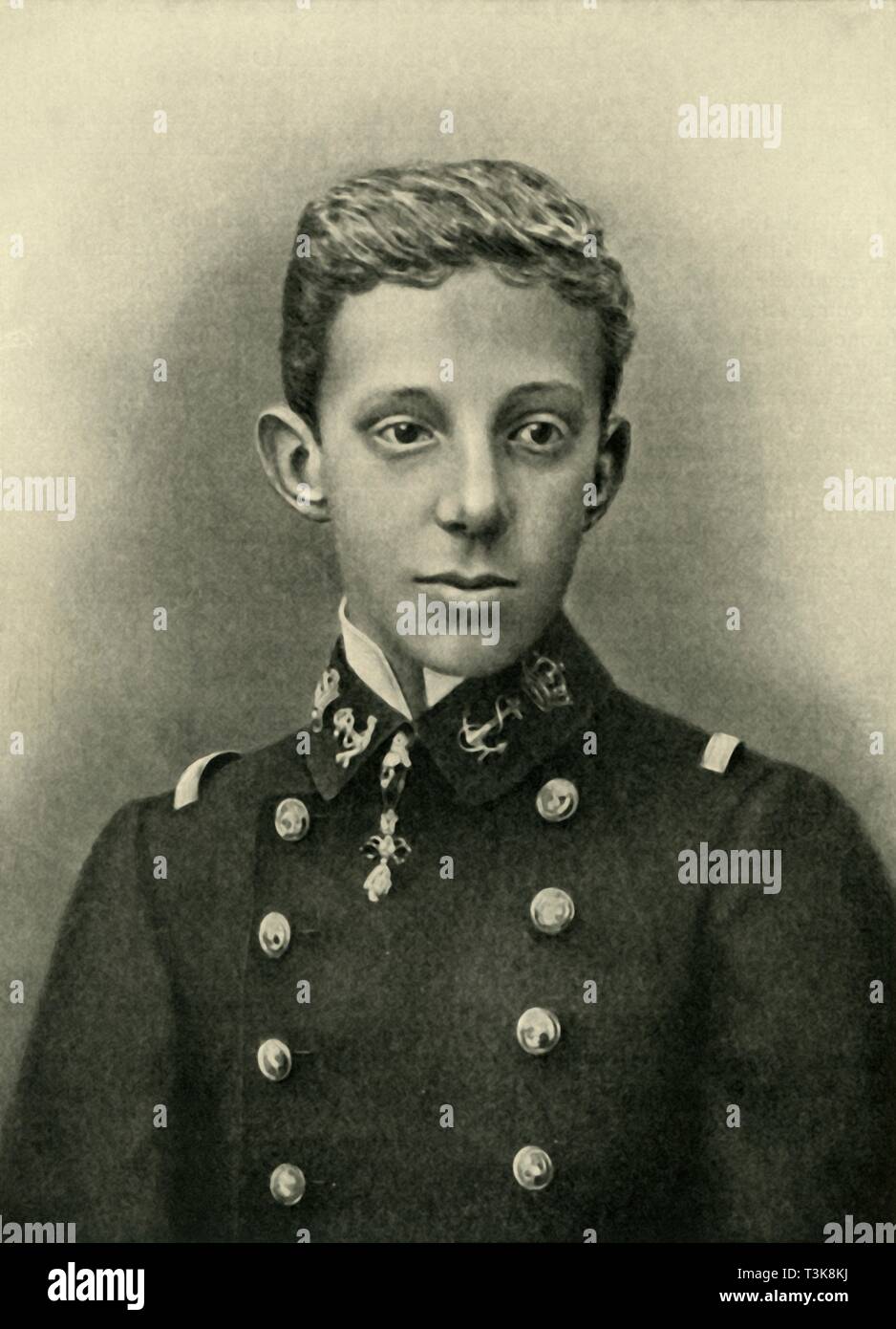 Le roi Alphonse XIII, 1902. Organisateur : Fellez. Banque D'Images