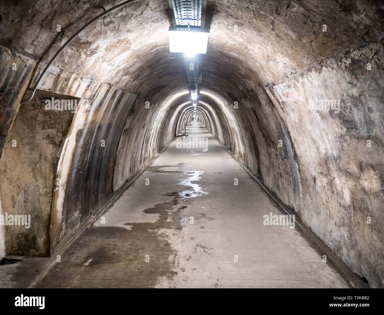 À l'intérieur du célèbre vieux tunnel Grič à Zagreb Banque D'Images