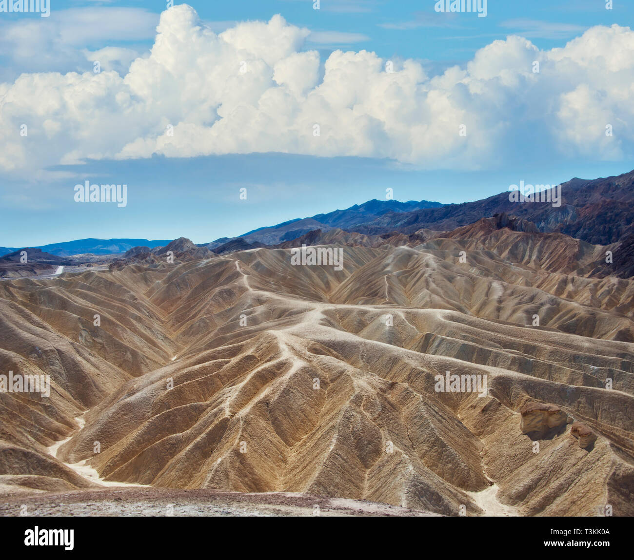Dans Zabriskie Point Death Valley National Park, California, USA. Banque D'Images